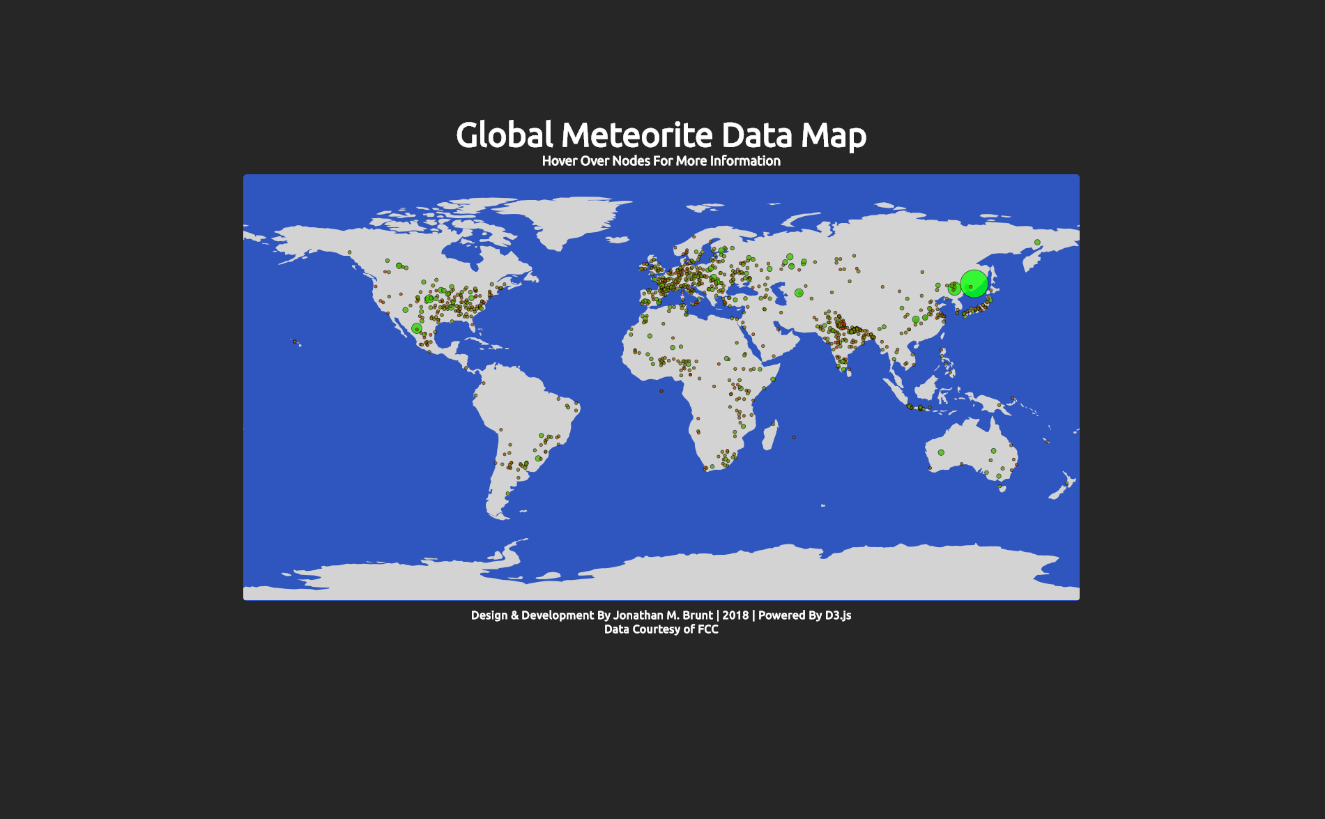 D3 Meteor Strike Map